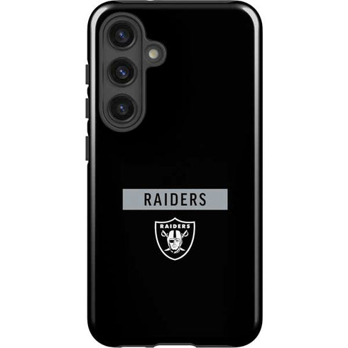 NFL Las Vegas Raiders Black Performance Series Galaxy S25 Impact Case